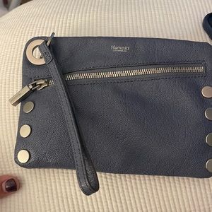 Hammit light blue leather crossbody